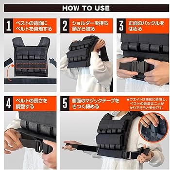 Amazon.co.jp: ウェイトベスト 20kg、調整可能なウェイト、鉄